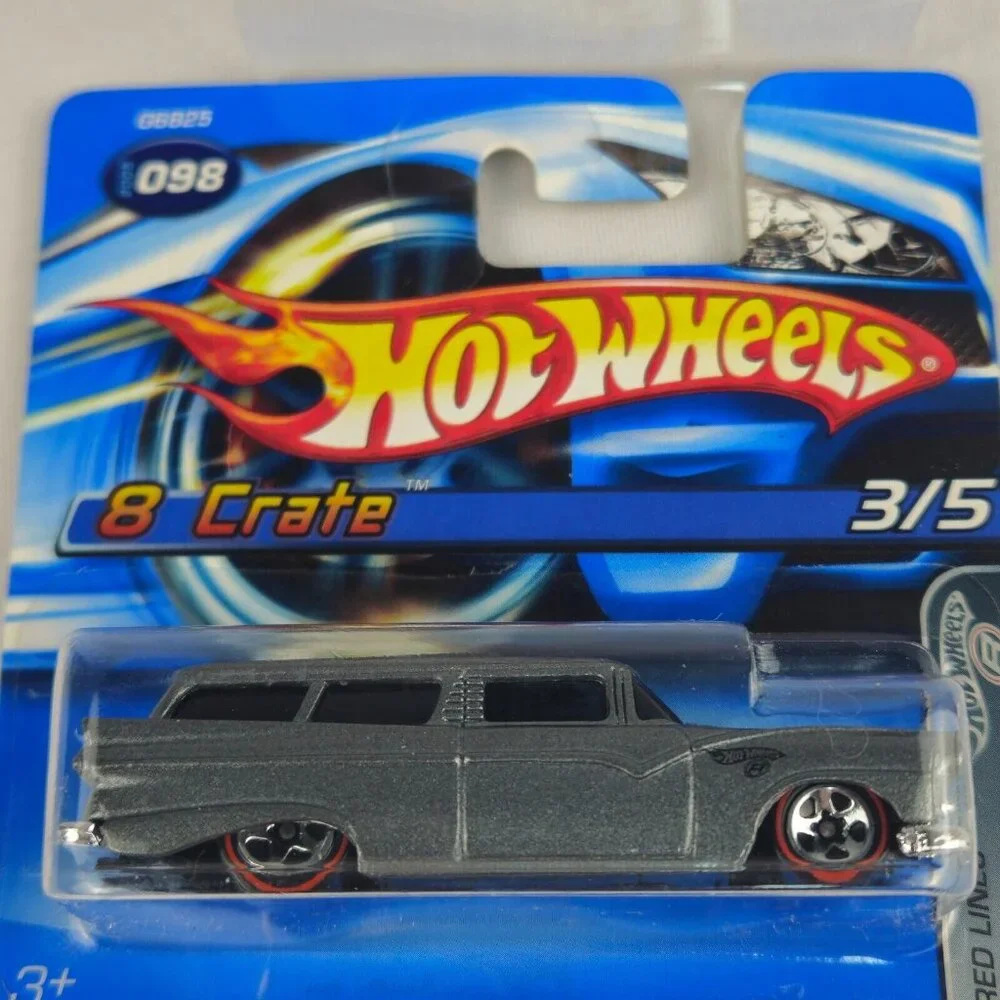 HOT WHEELS 8 CRATE 3/5 RED LINES 098 -‎ MINT - GRAY - (K218)